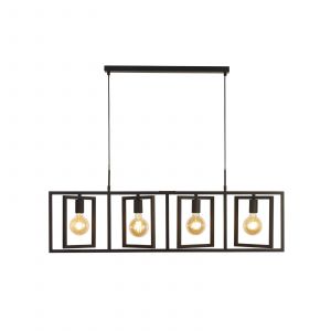 Searchlight Plaza Plafonnier réglable à 4 ampoules, noir mat