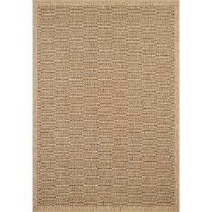 Nazar Tapis polypropylène aspect jute marron - 60x180 cm