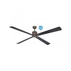 Casafan Ventilateur de Plafond Avec Wifi Eco Neo Iii 180cm 949410w Noir / Noir et Teck