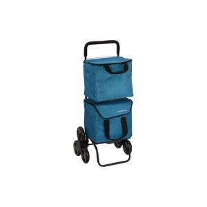 Poussette de marché 6 roues 2x20l bleu Sidebag 8220-464
