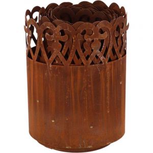 Esschert design Bordure de pelouse en acier 480 x 20 cm Volute