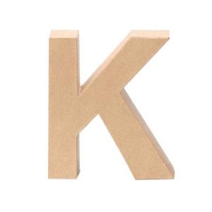 Glorex Lettre en carton K qui tient debout - 17,5 x 15,5 x 5,5 cm