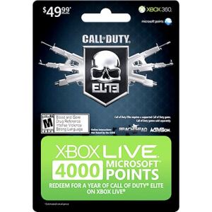 Image de Microsoft Carte Xbox Live 4000 points Call of Duty Elite