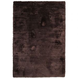The Deco Factory SAUVAGE - Tapis à poils longs extra-doux marron foncé 120x160