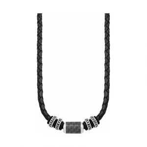 s.Oliver Collier Collier, 47+3 cm, Noir, Livr&eacute; dans une Bo&icirc;te Cadeau de Bijoux, 2026107