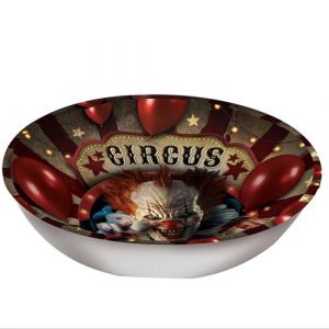 SALADIER RÉUTILISABLE CIRQUE CLOWN TERREUR 27X9CM Neuf