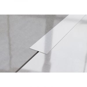 Ilcom - Bande murale décorative en acier inoxydable 5cm x 244cm - Argent satiné