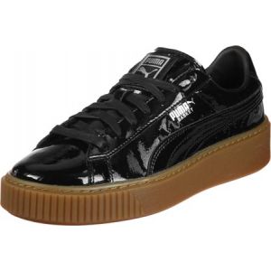 Image de Puma Basket Platform Patent, Sneakers Basses Femme, Noir (Black-Silver), 37 EU