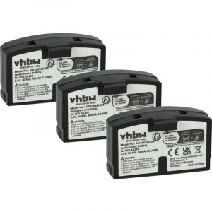 Vhbw 3x Batteries compatible avec Sennheiser HDR 85, HDR 80, RI 300, HDR 8-9, HDR 8, HDR 6-9 casque audio, &eacute;couteurs sans fil (60mAh, 2,4V, NiMH)