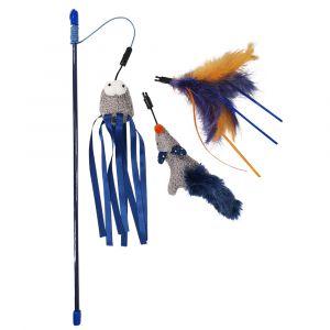 Canne à pêche pour chat avec peluche Nobby Pet