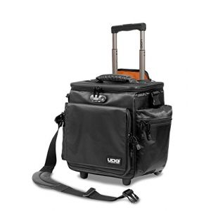 UDG GEAR U9981BL/OR Ultimate Sac Bandoulière À Roulettes Deluxe Noir, intérieur Orange