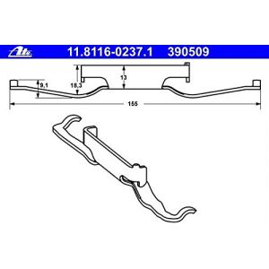 ATE 11.8116-0237.1 Ressort, étrier de frein