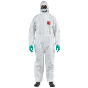 Ansell DSTOCK60-Combinaison de protection a capuche AlphaTec 2500 standard mod&egrave;le 111 Robuste et L&eacute;g&egrave;re Blanc - Taille m