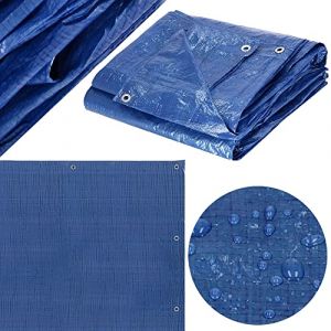 Bâche épaisse de protection bleue en polyéthylène de 60g/m2 de 4x5m