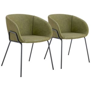 Happy Garden Lot De 2 Fauteuils En Simili Vert André
