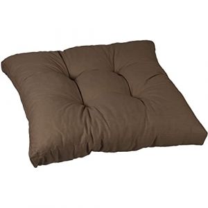 Beo Coussin de siège 50x50 cm imperméable | Fabriqué en UE | Coussin d'extérieur pour Banc et Chaise de Jardin | Coussins d'assise résistants aux UV | Coussin de Palette Confortable en Brun