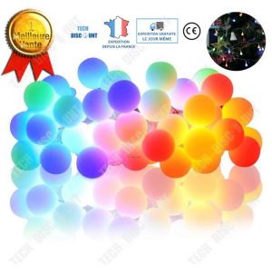 TD guirlande multicolores lumineuse led boules interieur exterieur lampe anniversaire impermeable chambre enfant lanterne decoratio