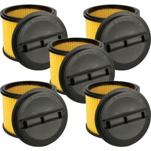 Vhbw Lot de 5x filtres &agrave; cartouche remplacement pour Einhell 23.511.13 pour aspirateur - Filtre pliss&eacute;