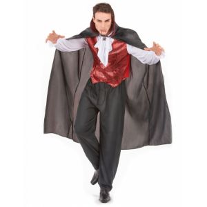 Image de Déguisement vampire homme Halloween avec cape