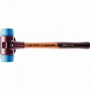 Maillet HALDER SIMPLEX TPE souple avec boîtier en fonte malléable et manche en bois - D=30 mm - 3001.030