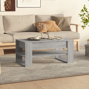 Image de VidaXL Table basse Sonoma gris 102x55x45 cm Bois d'ing&eacute;nierie