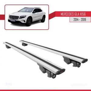 Pour Mercedes GLA X156 2014-2019 HOOK Barres de Toit Railing Porte-Bagages de voiture Avec verrouillable Alu Gris