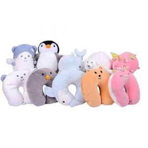 #sbabam Travel Pets, Oreiller de Voyage 2-en-1en Peluche pour Enfants, Version Maxi en Peluche Convertible en Oreiller de Sommeil, Pingouin en Peluche pouvant être utilisé comme Oreiller d'avion