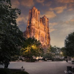 Artis Impression plexiglass Reg'art - Cath&eacute;drale de nuit - 90x90cm