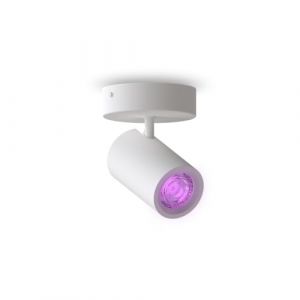 Calex Spot de plafond Smart, blanc, &Oslash; 10 cm, &agrave; 1 lampe, GU10-LED RGBW