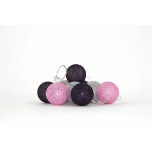 Atmosphera Guirlande lumineuse 10 boules Led - Violet - Violet