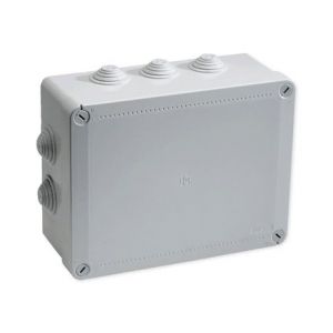 Iboco Boîte de dérivation étanche Pico 300x220 Prof. 120 grise à tétines IP55 960°C