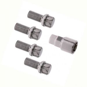 Loknox - Jeu de 4 ecrous + cle antivol de roue au pas de 12 x 150 portee conique