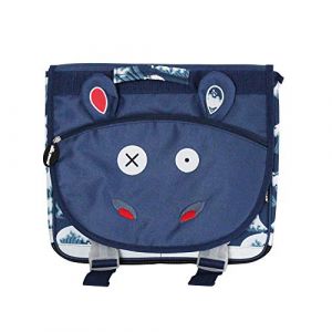 Les Déglingos Les Cartable 35 cm Hippipos l'hippopotame Sac à Dos Enfants, 35 cm, Bleu