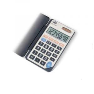 Trevi Calculatrice EC 3718 Poche 8 Chiffres &Eacute;nergie Solaire/Batterie Gris