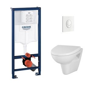 Image de Grohe Pack Rapid SL Mural + Cuvette VELVET + Plaque Blanche