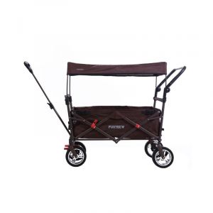 Fuxtec Chariot Easy Cruiser Marron, L'Original, Collection Family Fux, Chariot de Jardin Pliable pour Enfants, Transport, Plage, Ville, Forêt, à Tirer ou à Pousser, Capacité De Charge 75 kg