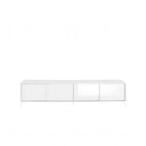 Calicosy Meuble TV 4 portes - L205 cm - Blanc