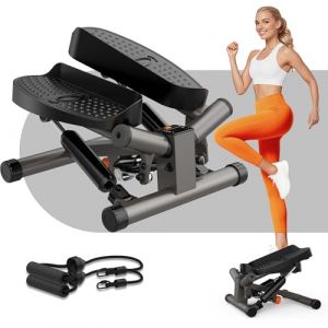 Mini Stepper Twist avec Écran LCD et Bandes de Résistance – Entraînement Cardio Complet à Domicile