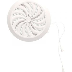 Kotarbau - Grille de ventilation réglable de 100 à 150 mm - Avec moustiquaire - Ronde - Blanche