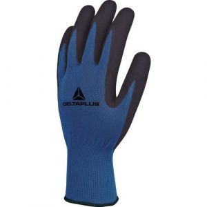 Image de Delta Plus GANT TRICOT POLYESTER - PAUME MOUSSE LATEX - VE631BL0 - Taille gants - T7