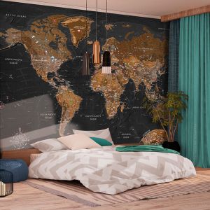 Image de Artgeist Papier peint - World: Stylish Map 100x70