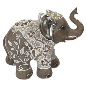 Signes Grimalt Figure de figure d'&eacute;l&eacute;phant Figure d'&eacute;l&eacute;phant africaine et &eacute;l&eacute;phants blancs 15x8x19cm 27489