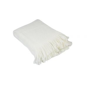 LINDER Plaid Maille Effet Laine Tricot&eacute;e