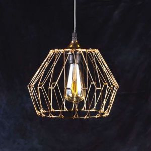 Image de Suspension Luminaire Multiformes Or E27 Diamètre 350mm avec Câble 1,1m réglable - Suspension d'éclairage intérieur