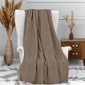 Soleil d'Ocre Plaid Microfibre 120x160 cm COCOONING Taupe