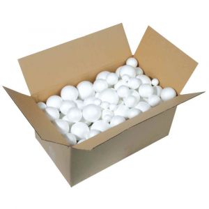 Boule styropor blanche - carton de 100
