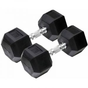 Orange Gym Haltères xagonales 2x2 kg Noir