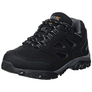 Regatta Chaussures Techniques de Marche Junior Basses Holcombe, Walking Shoe Unisex-Child, Black/Granite, 33 EU