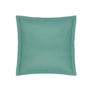 Taie D'Oreiller 65 x 65 avec volant (lot de 2) - qualit&eacute; percale 80 fils (bleu canard)