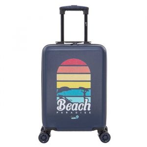 Aérial Valise cabine - Valise trolley Beach Paradise - 55 x 35 x 20 cm - Bleu marine